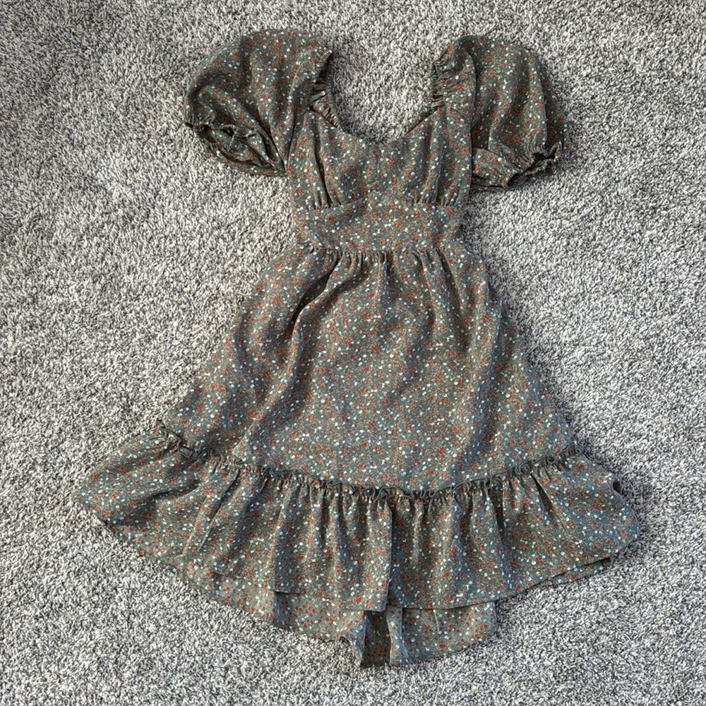 Altar’d State Green Floral Sundress